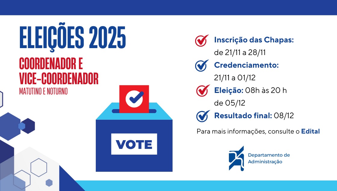 Eleições 2025 para Coordenador e Vice-Coordenador do Curso de Administração da UFAM